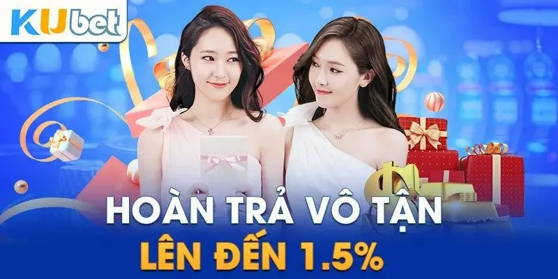 Chương trình hoàn trả thua cược vô tận lên đến 1,5%