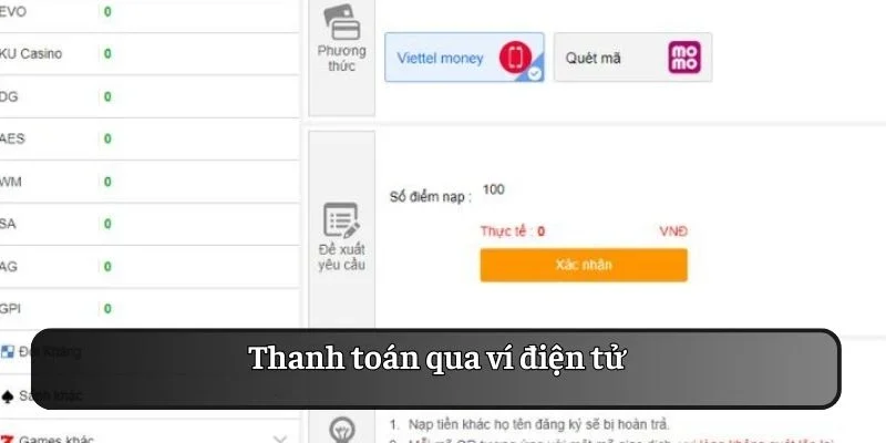 Nạp tiền Kubet ví điện tử vô cùng tiện lợi 